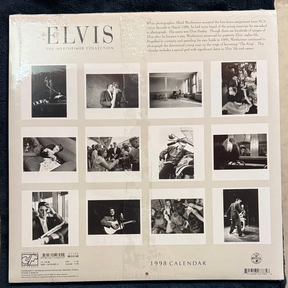 Elvis 1998 Calendar - The Wertheimer Collection